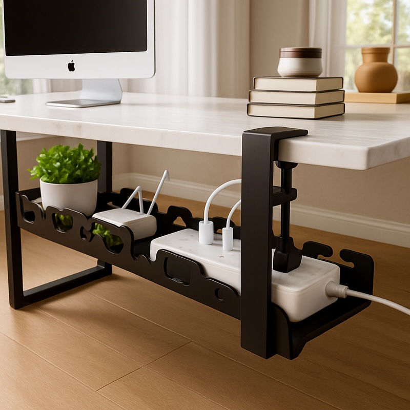 Cable Tray Under Desk - Suporte de Cabos Metálico para Abaixo