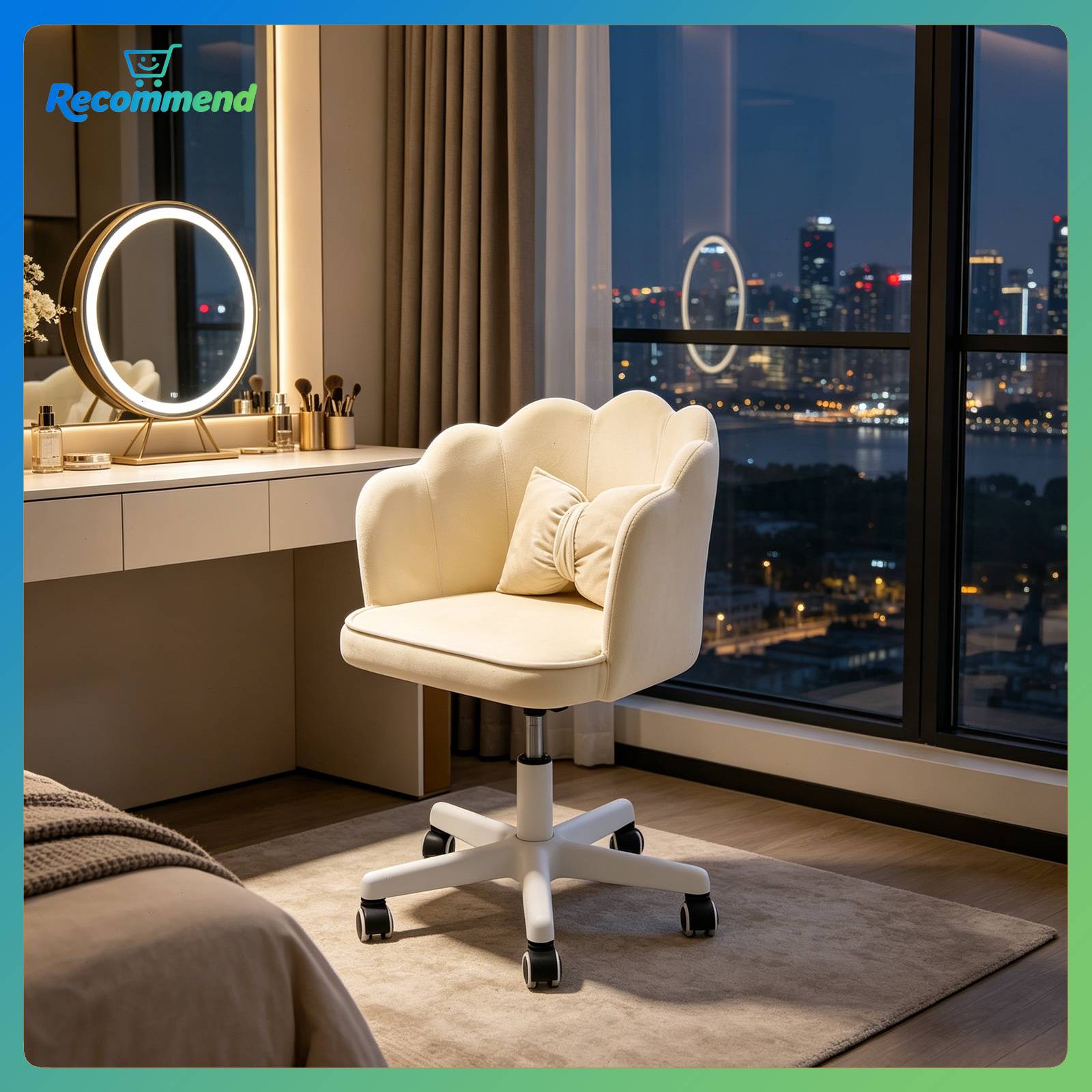 Office Furniture Hon - Cadeira de Escritório Velvet Petal, Cadeira
