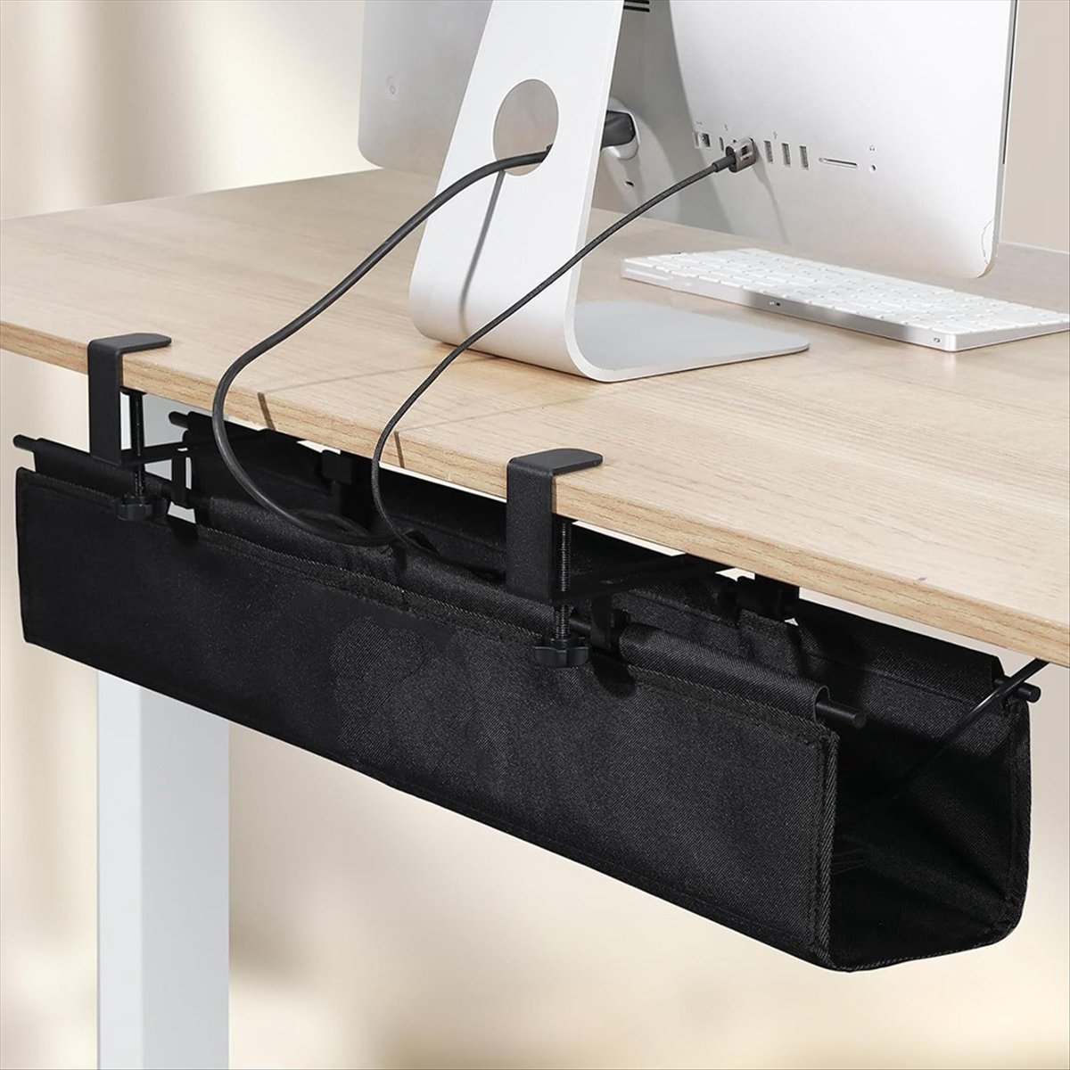 Cable Tray Under Desk - Bandeja de gerenciamento de cabos sob