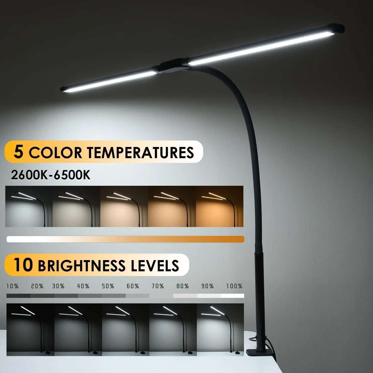 2 cabeças usb led lâmpada de m - Office Furniture Brand avaliação e preço
