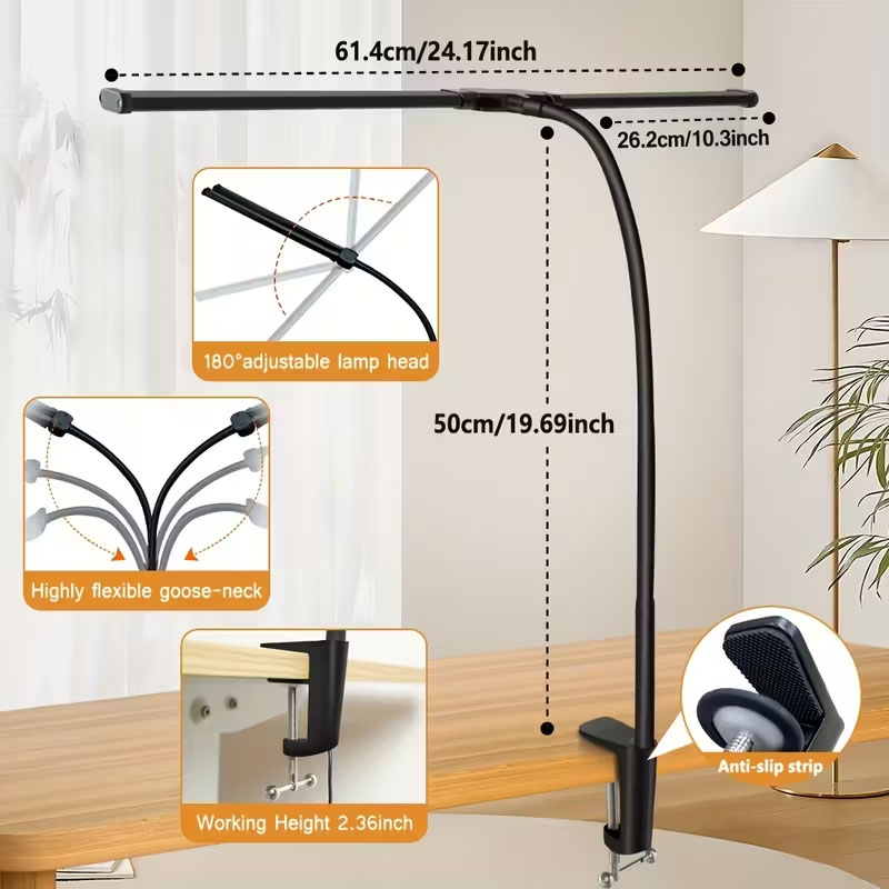 2 cabeças usb led lâmpada de m - Office Furniture Brand avaliação e preço